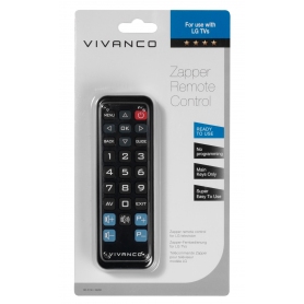 Vivanco Simple Basic Easy LG Only TV Remote Control Zapper | Suitable For Elderly | Less Buttons