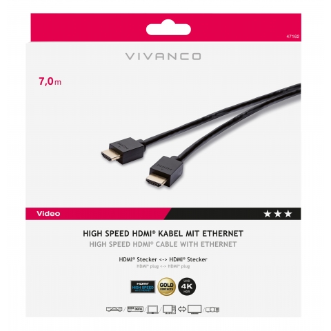 High Speed HDMIÂ® cable with Ethernet, 7m