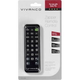 Vivanco Simple Basic Easy Sony Only TV Remote Control Zapper | Suitable For Elderly | Less Buttons