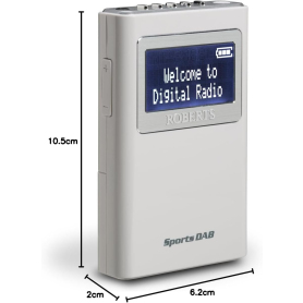 Roberts Sports DAB5 Portable DAB Radio DAB/DAB+ and FM â€“ Pocket-sized Personal Radio