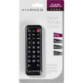 Vivanco Simple Basic Easy Panasonic Only TV Remote Control Zapper | Suitable For Elderly | Less Butt