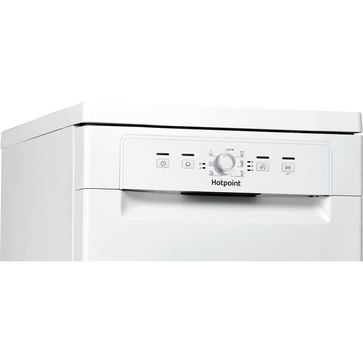Hotpoint HSFE1B19 White Slimline 10 Place Freestanding Dishwasher full image