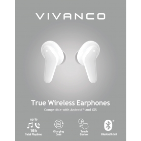 Vivanco 60604 Bluetooth® Fresh Pair, True Wireless Stereo Headset, White - 4