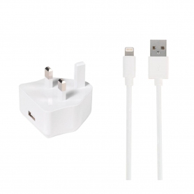 Vivanco 61796 USB Charger kit 2.4A for Apple iPhone and iPad, white, 1.2m