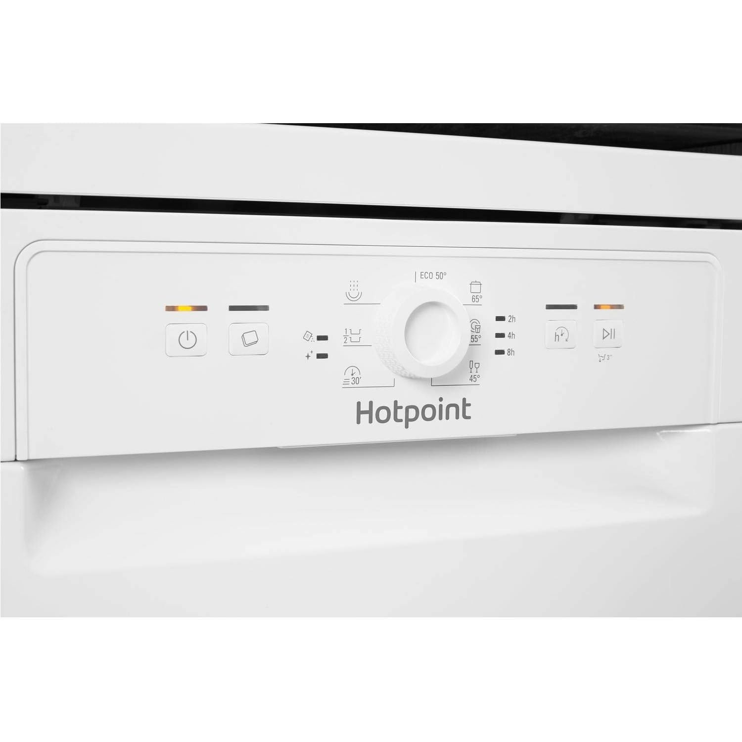 Hotpoint HSFE1B19 White Slimline 10 Place Freestanding Dishwasher full image