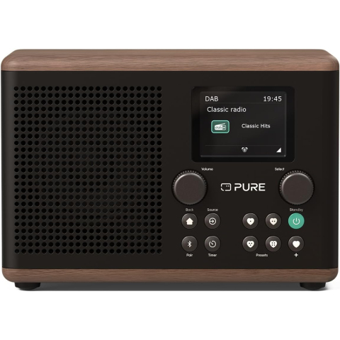 Pure Classic H4B/W Digital Kitchen Radio Black/Walnut