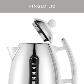 Dualit JKT4 Lite Kettle - 1.5L Jug Kettle - Polished with Gloss White - 5