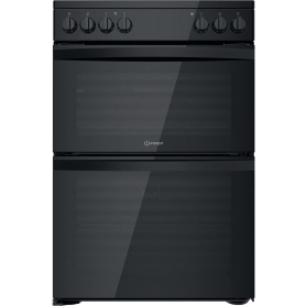 Indesit ID67V9KMB Freestanding Double Oven Electric Cooker - 0