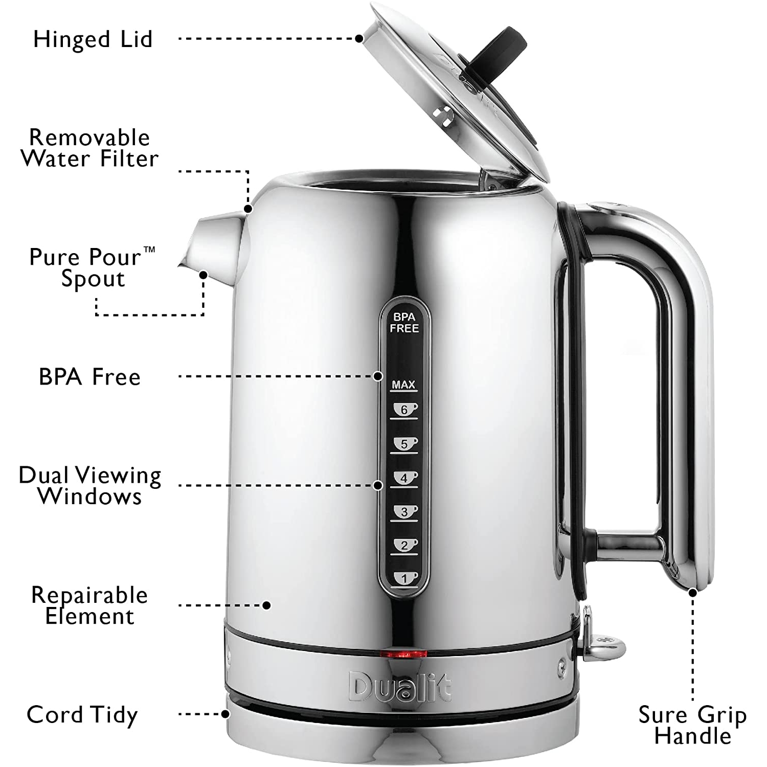 Polished stainless shop steel kettle