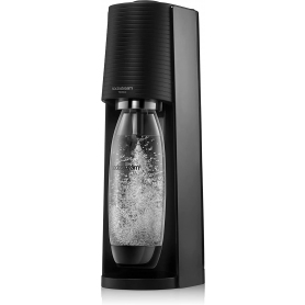 SodaStream Terra Sparkling Water Maker Machine, with 1 Litre Reusable BPA-Free Water Bottle for Carbonating & 60 Litre Quick Connect CO2 Gas Cylinder – Black