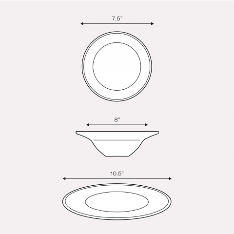 Sabichi 132239-L 12pc White Day To Day Dinner Set 
