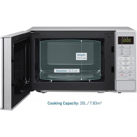 Panasonic NN-K18JMMBPQ Microwave Oven with Grill, 20 Litres, Silver - 1
