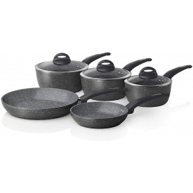 Tower Frying Pan and Saucepan Set, Cerastone, Forged Aluminium with Easy Clean Non-Stick Ceramic Coa