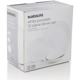 Sabichi 132239-L 12pc White Day To Day Dinner Set  - 1