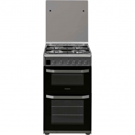 Hotpoint HD5G00CCX/UK 50cm Gas Cooker - Stainless Steel - 0