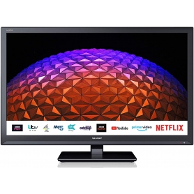Sharp 1T-C24BC0KR1FB (24BC0K) 24 Inch HD Ready LED Smart TV with Freeview Play
