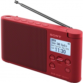 Sony XDR-S41D Portable DAB/DAB+ Wireless Radio with LCD Display - Red