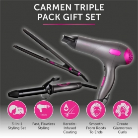 Neon Triple Pack Gift Set 1800W DC Hairdryer / 25mm Curling Tong / Hair Straightener - 1