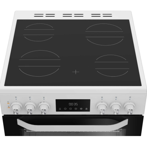 Hotpoint HDE6VDW Electric Cooker with Double Oven in White