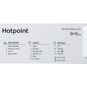 Hotpoint BIWDHG861485 8kg/6kg 1400 Spin Built In Washer Dryer - White - 4