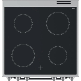 Hotpoint HS67V5KHX 60cm Double Oven Electric Cooker with Ceramic Hob - Stainless Steel - 1