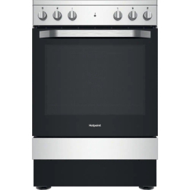 Hotpoint HS67V5KHX 60cm Double Oven Electric Cooker with Ceramic Hob - Stainless Steel - 0