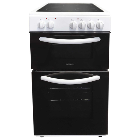 Statesman EDC50W 50cm Double Oven Electric Cooker White