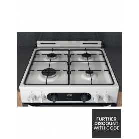 Hotpoint HDM67G0CCW/UK Gas Cooker - White - 2