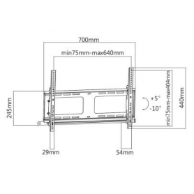 TTAP TTD604THD Up To 70" Tilt Wall Bracket