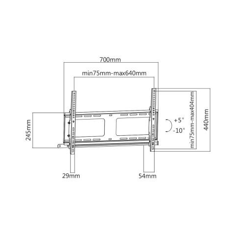 TTAP TTD604THD Up To 70" Tilt Wall Bracket