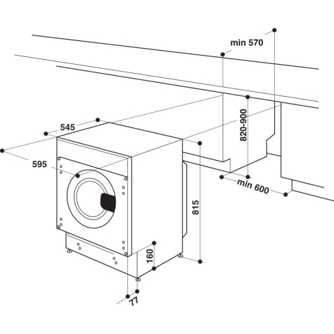 Hotpoint BIWMHG91485 UK Integrated 9 kg 1400 Spin Washing Machine
