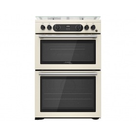 Hotpoint CD67G0C2CJ 60cm Double Oven Gas Cooker-Cream
