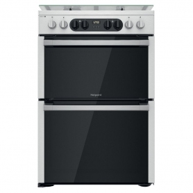  Hotpoint HDM67G8C2CX/UK Dual Fuel Cooker - Silver