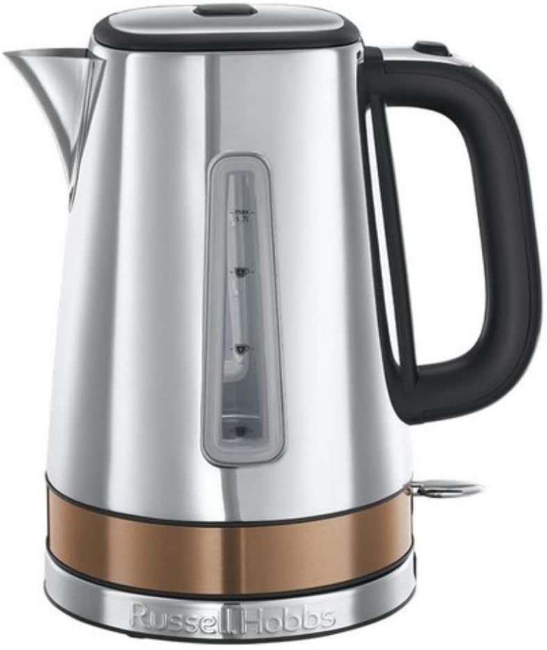 Russell Hobbs Luna Stainless Steel & Copper 1.7L Cordless Electric Kettle 24280 thumbnail image