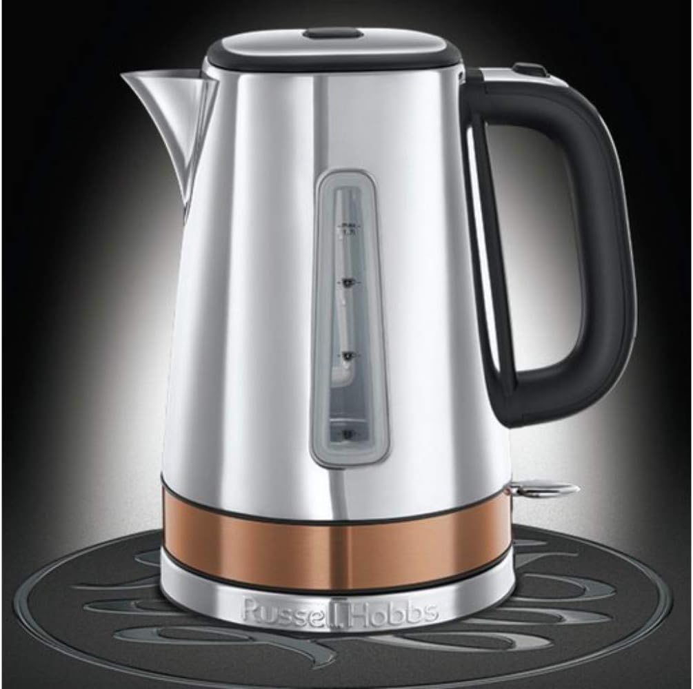 Russell Hobbs Luna Stainless Steel & Copper 1.7L Cordless Electric Kettle 24280 thumbnail image