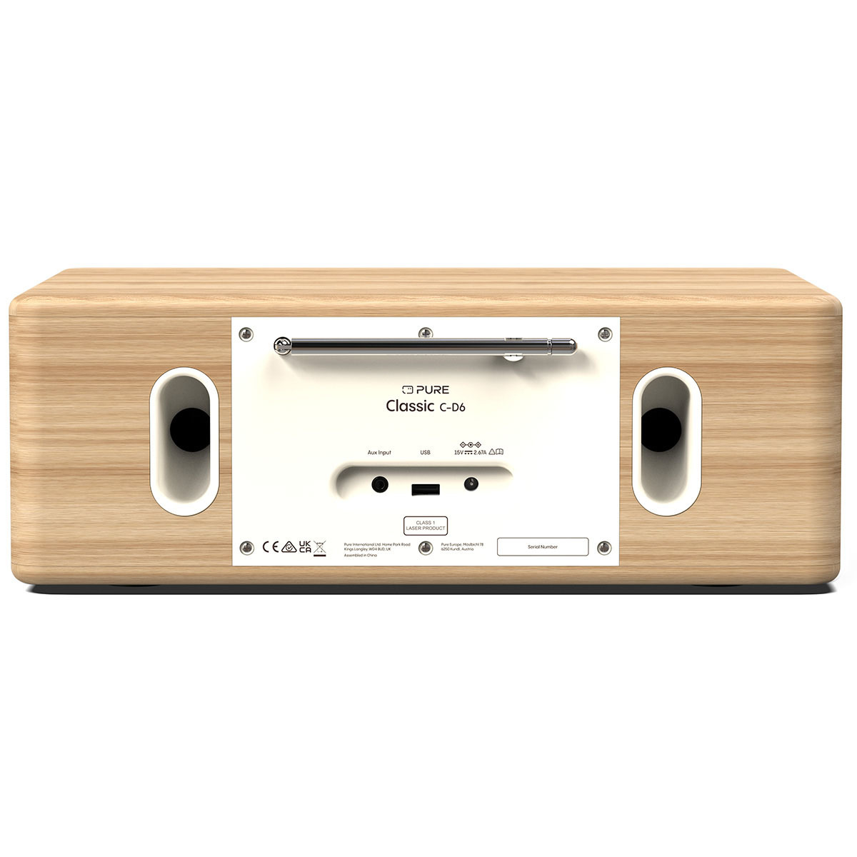Classic C-D6 DAB+/FM Bluetooth Stereo All-In-One Music System with Remote Control, Oak thumbnail image