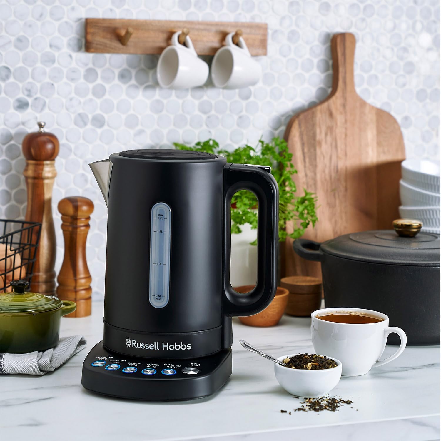 Russell Hobbs Electric kettle 1.7L Addison Kettle Matte Black 27730 thumbnail image