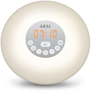 Akai FM Alarm Clock Radio with Sunrise Simulation Wake-Up Light thumbnail image