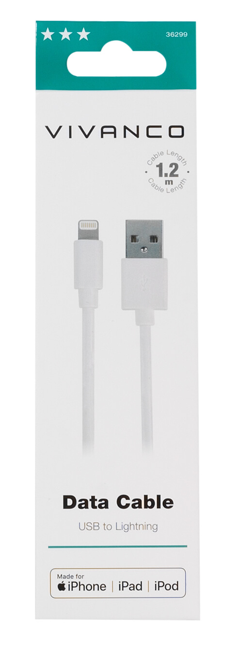 Vivanco USB to Lightning Charging Cable Made For Apple thumbnail image