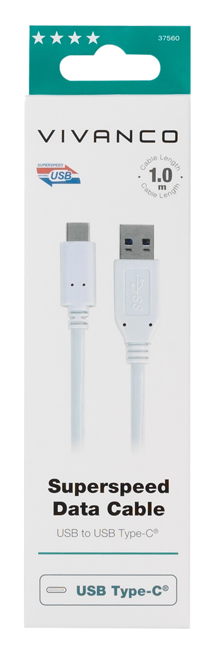Vivanco 37560 Super Speed Data Cable USB to USB Type-C thumbnail image