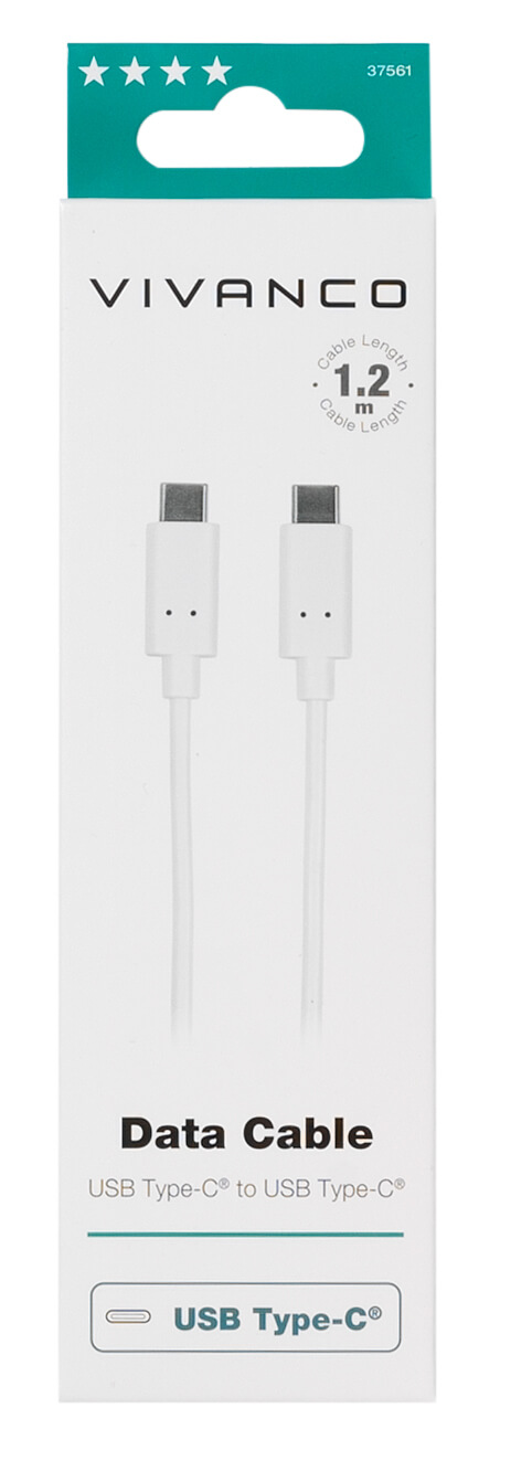 Vivanco 37561 USB Type-C to USB Type-C  Data Cable 1,2m thumbnail image
