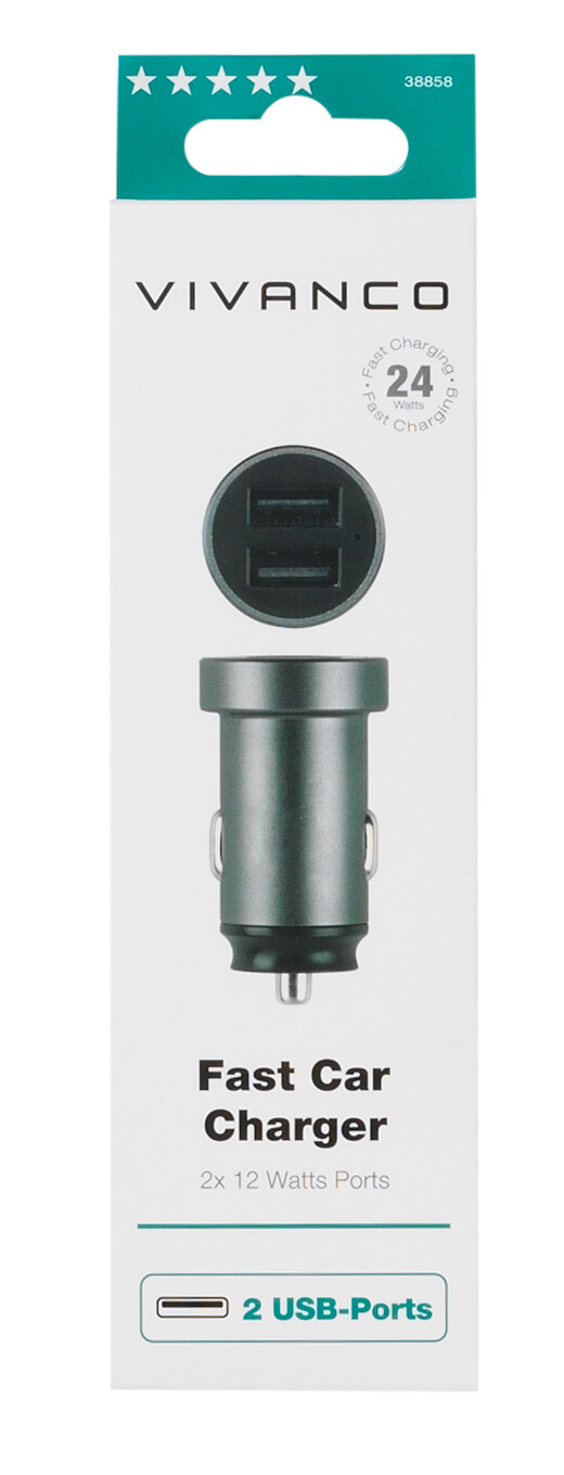 Vivanco 38858 Premium Universal Dual car charger max. 4,8A, thumbnail image