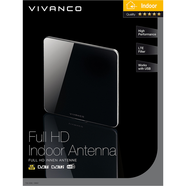 Vivanco TVA 4090 FULL HD INDOOR AERIAL, FLAT thumbnail image