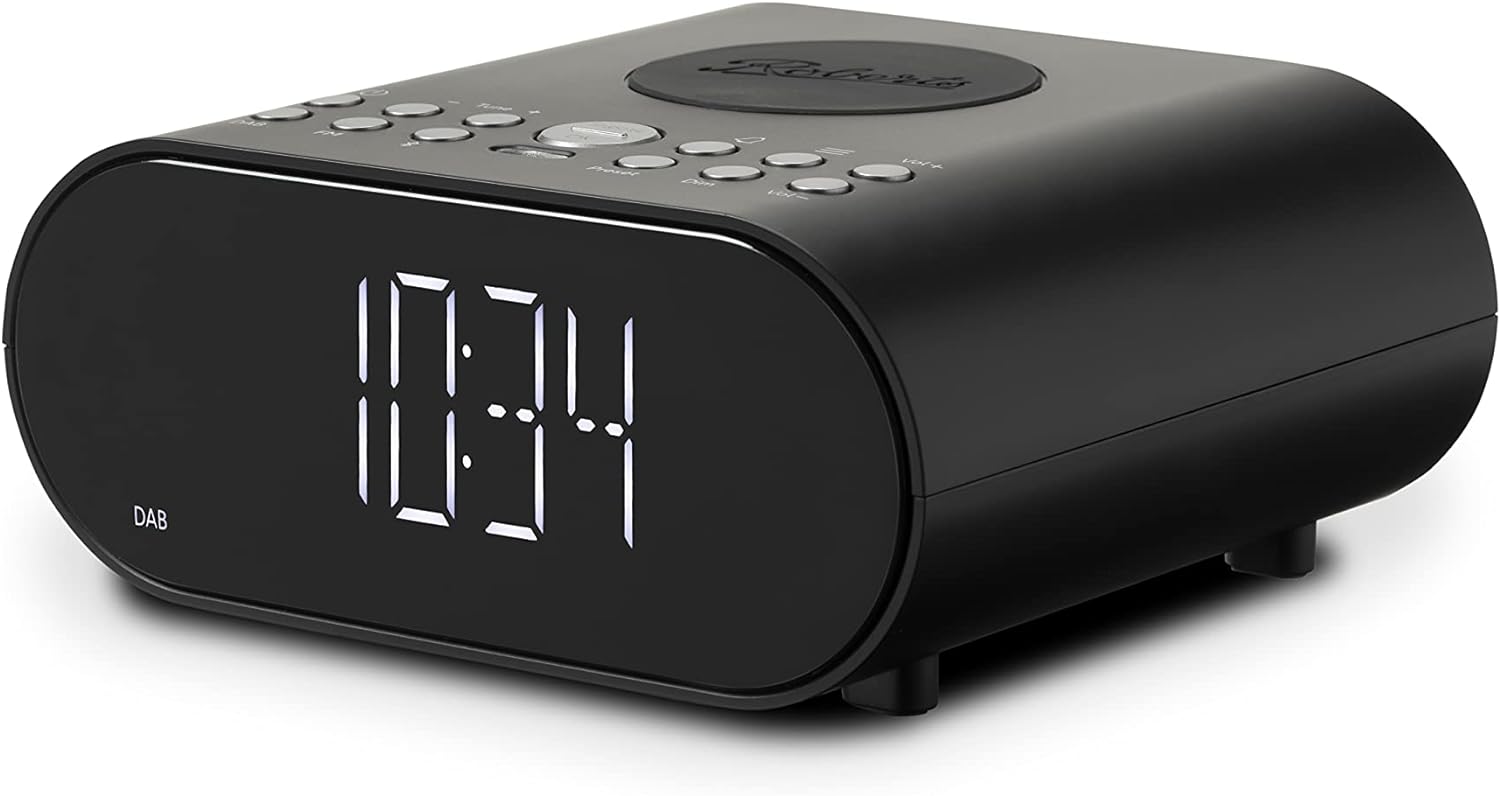 Roberts ORTUSCHARGED-BLK DAB Alarm Clock Radio with Wireless Smartphone Charging - Black thumbnail image