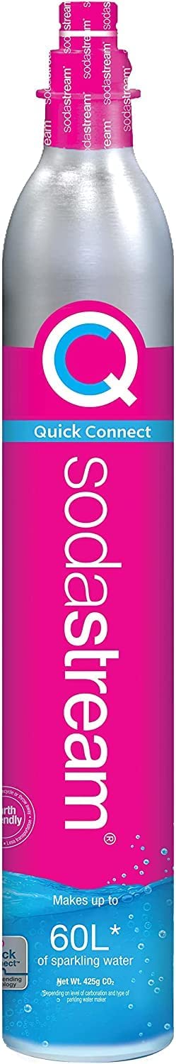 SodaStream 60 Litre Spare Gas Cylinder for Sparkling Water Maker, CO2 Cylinder for Making Fizzy Carbonated Water at Home, (Quick Connect, Pink Gas) thumbnail image