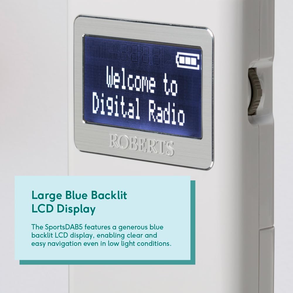 Roberts Sports DAB5 Portable DAB Radio DAB/DAB+ and FM â€“ Pocket-sized Personal Radio thumbnail image