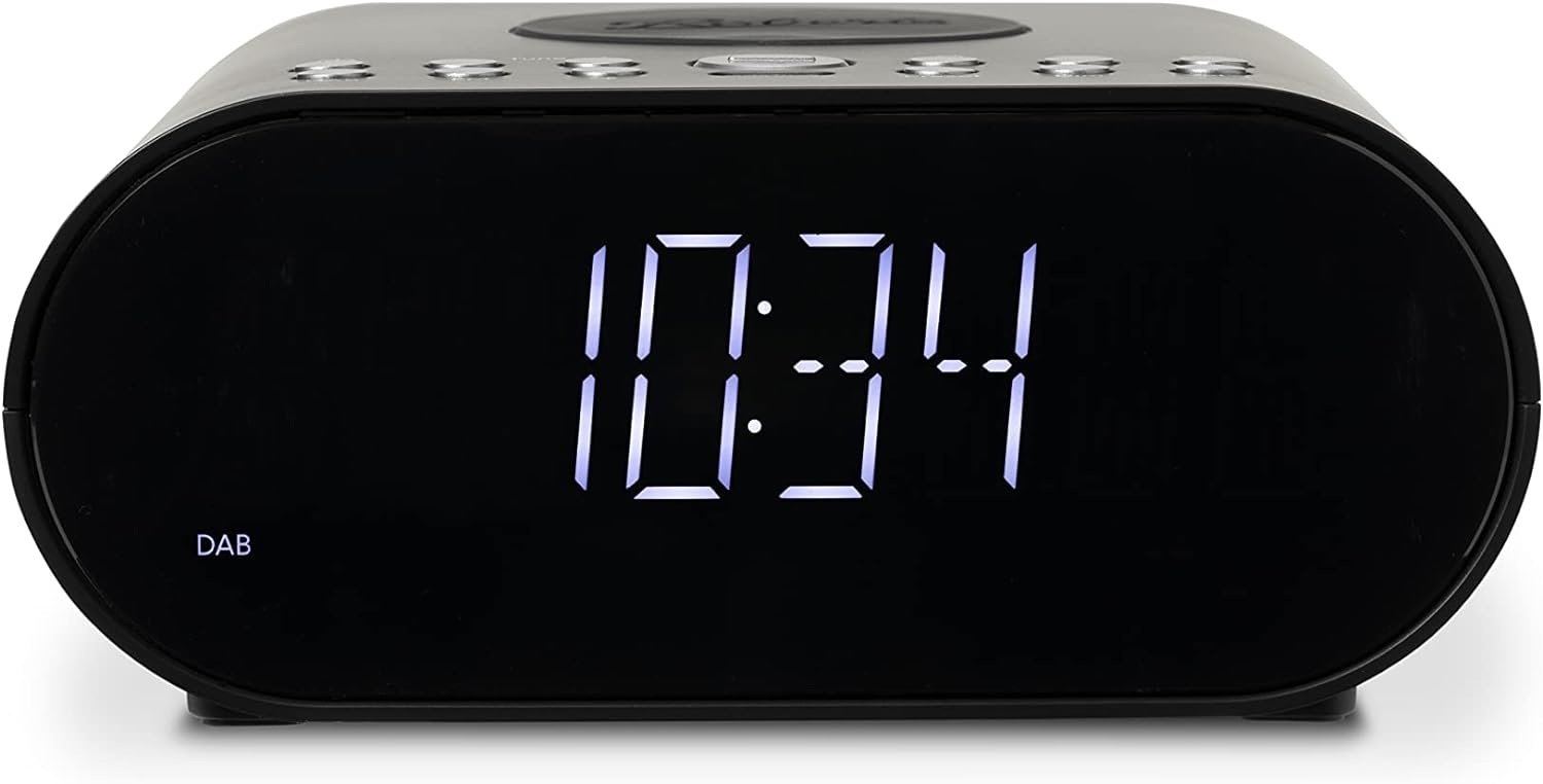 Roberts ORTUSCHARGED-BLK DAB Alarm Clock Radio with Wireless Smartphone Charging - Black thumbnail image