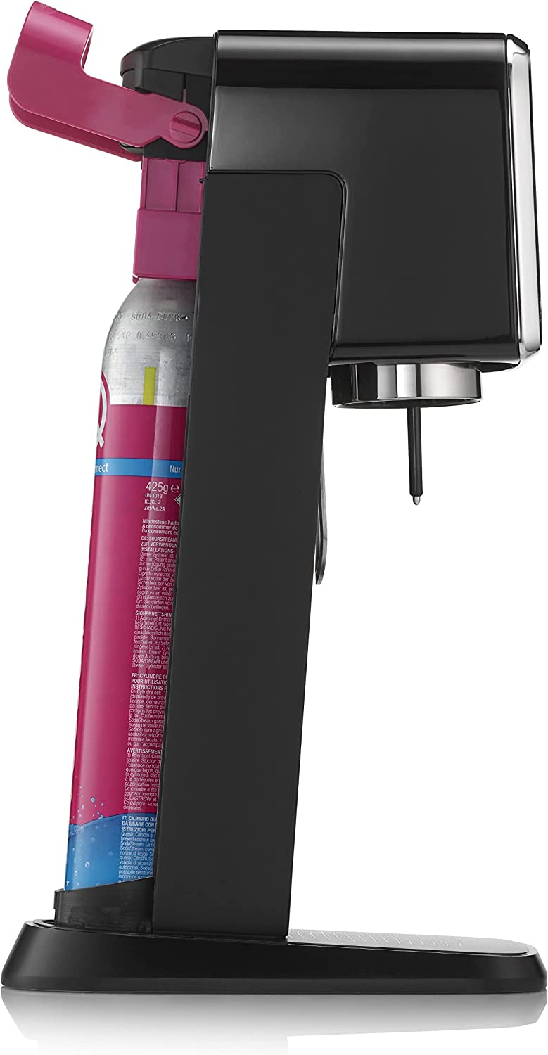SodaStream Art Sparkling Water Maker Machine, with 1 Litre Reusable BPA-Free Water Bottle for Carbonating & 60 Litre Quick Connect CO2 Gas Cylinder, Retro Design â€“ Black thumbnail image