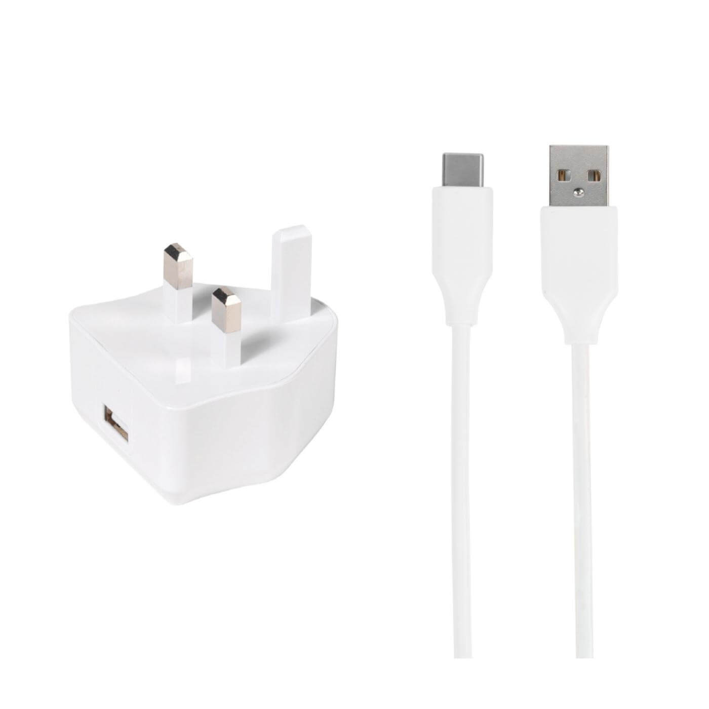 Vivanco 61795 Charger set 2.4A, incl. separate USB Type-Câ„¢ cable white 1.2m thumbnail image