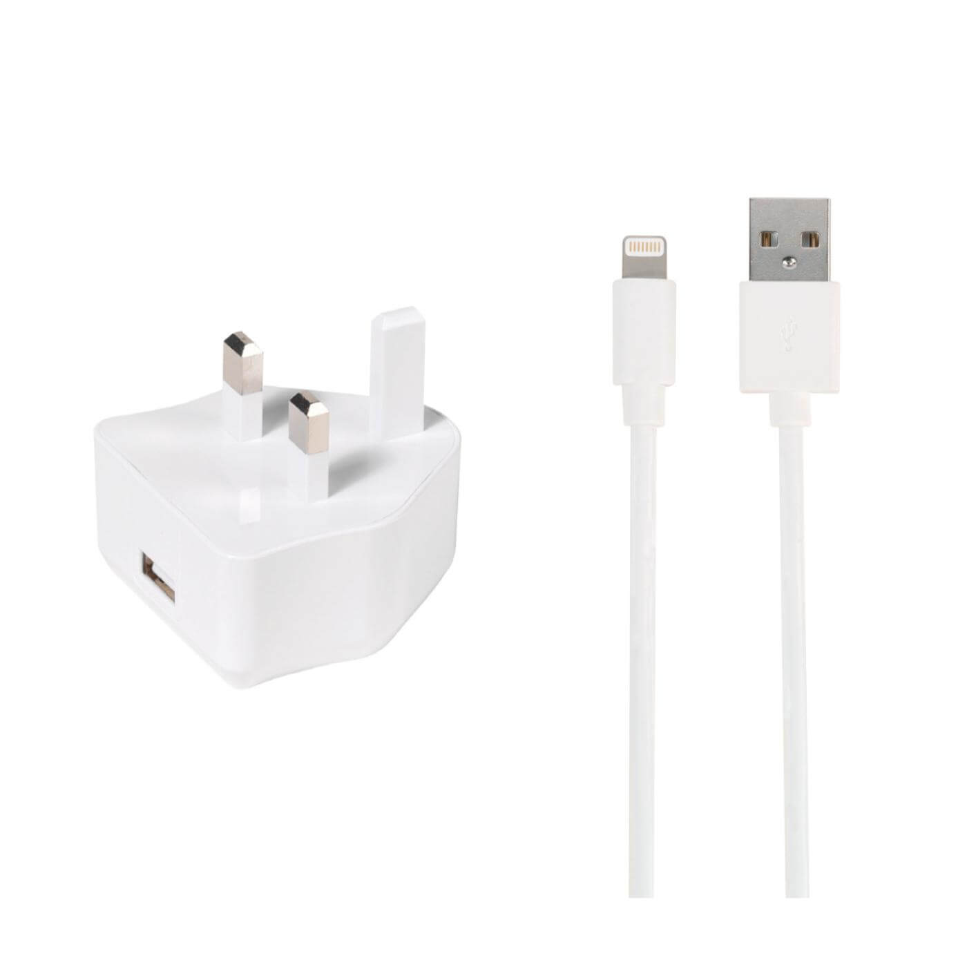 Vivanco 61796 USB Charger kit 2.4A for Apple iPhone and iPad, white, 1.2m thumbnail image